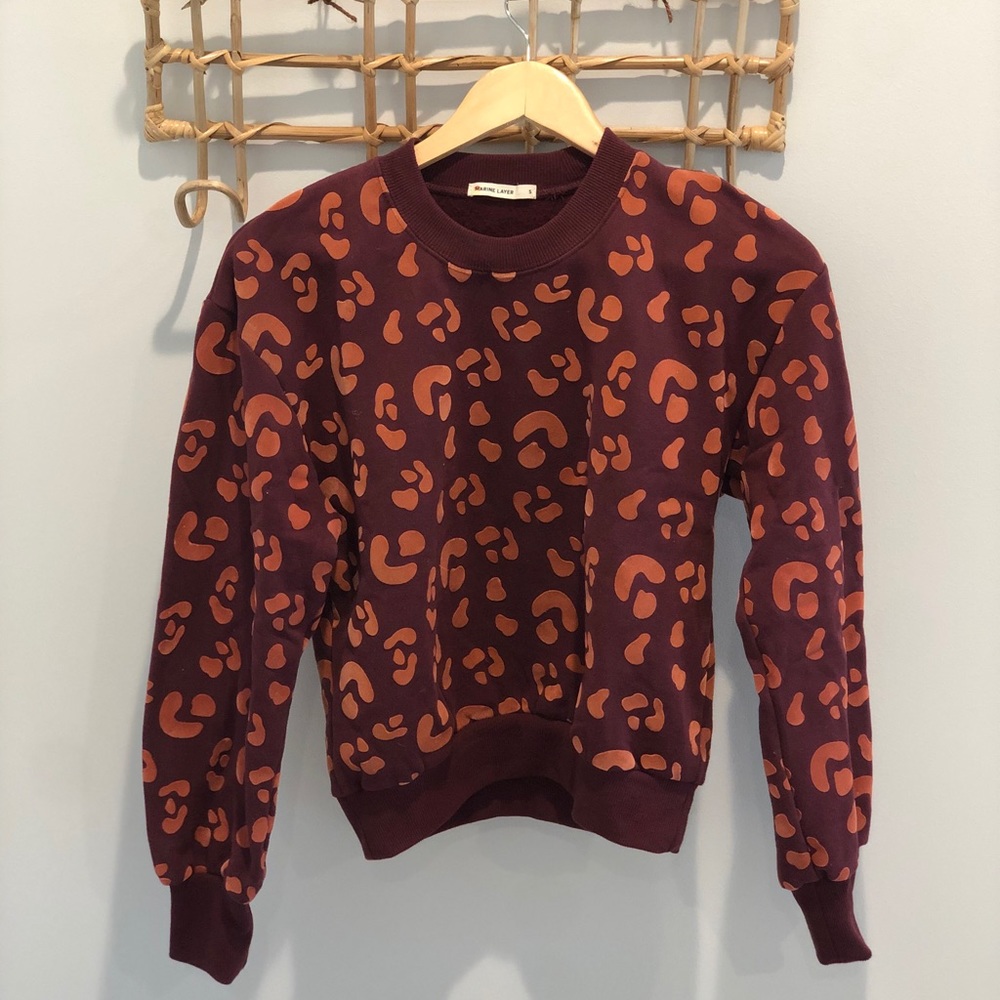 Marine Layer Cheetah Print Crew Neck